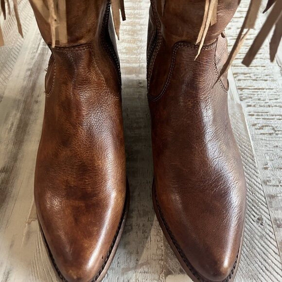 BED STU HOPLIA Leather Fringe Knee High Boots NWB - Picture 4 of 11